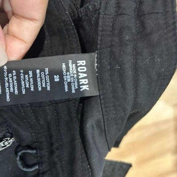 ROARK Mens Pants Size 28 Black Pant Slim Straight Leg Travel Drawstring - Picture 9 of 9